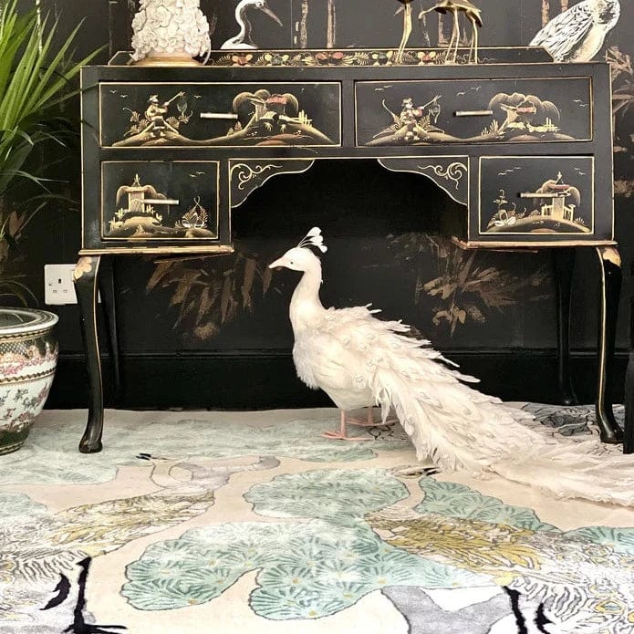 Hand Tufted Peacock Tree Area Rug - Premium Quality, Soft & Durable - Perfect for Living Room, Bedroom, or Nursery Decor