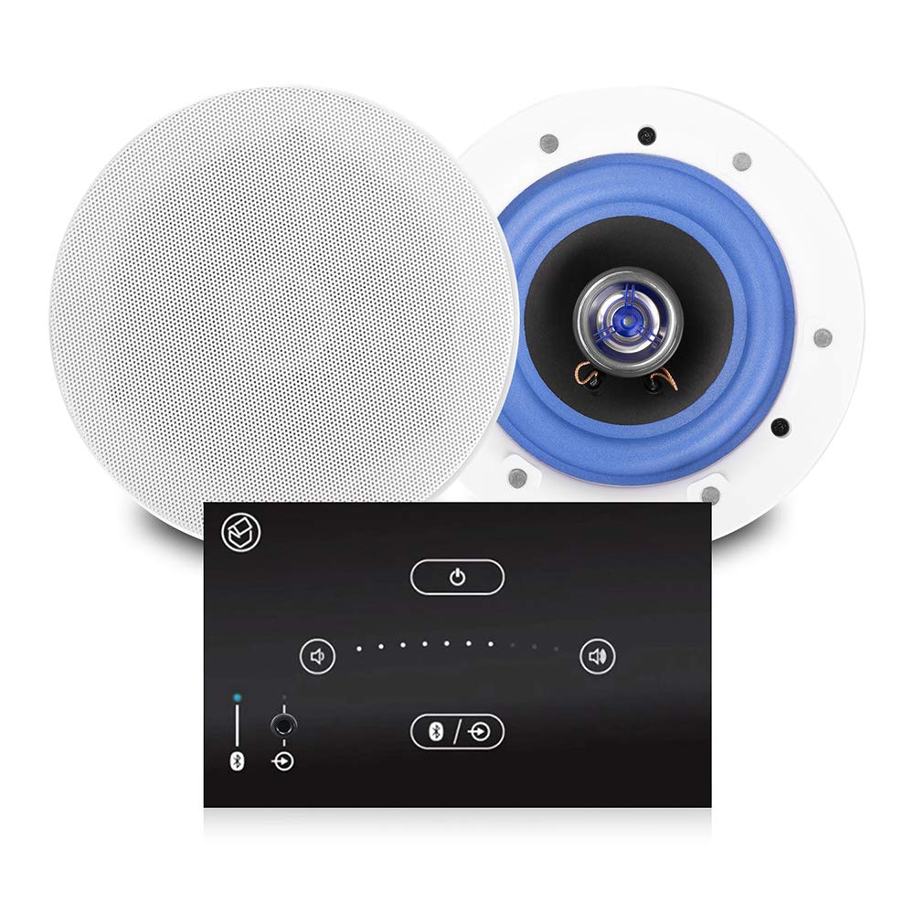 Power Dynamics Systemline E50 Bluetooth Ceiling Speaker System with Wall Amplifier & 2x ESCS5 5.25
