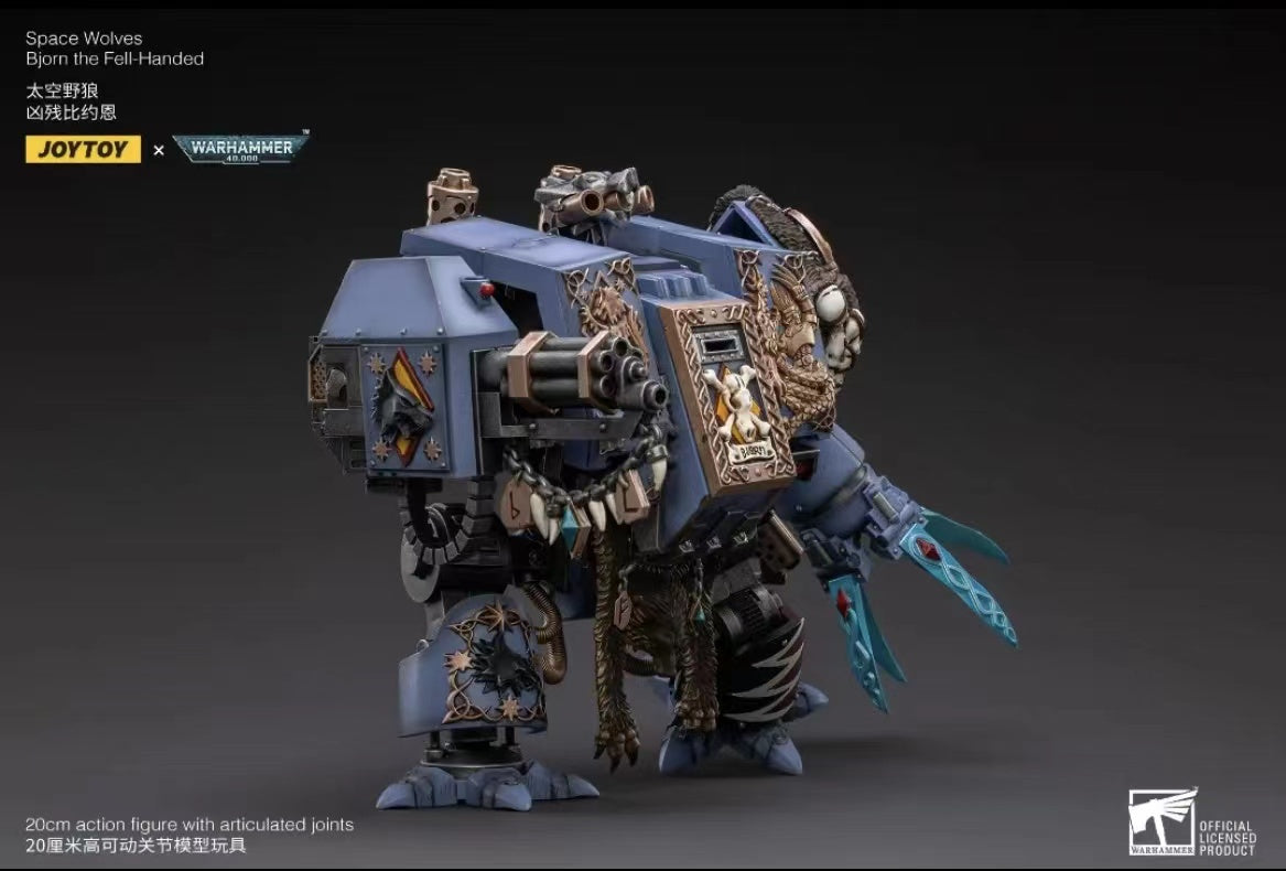 JOYTOY 1/18 Scale Warhammer 40K Space Wolves Bjorn the Fell-Handed Action Figure - Reissue Version - Collectible Model for Display & Wargaming Scenes