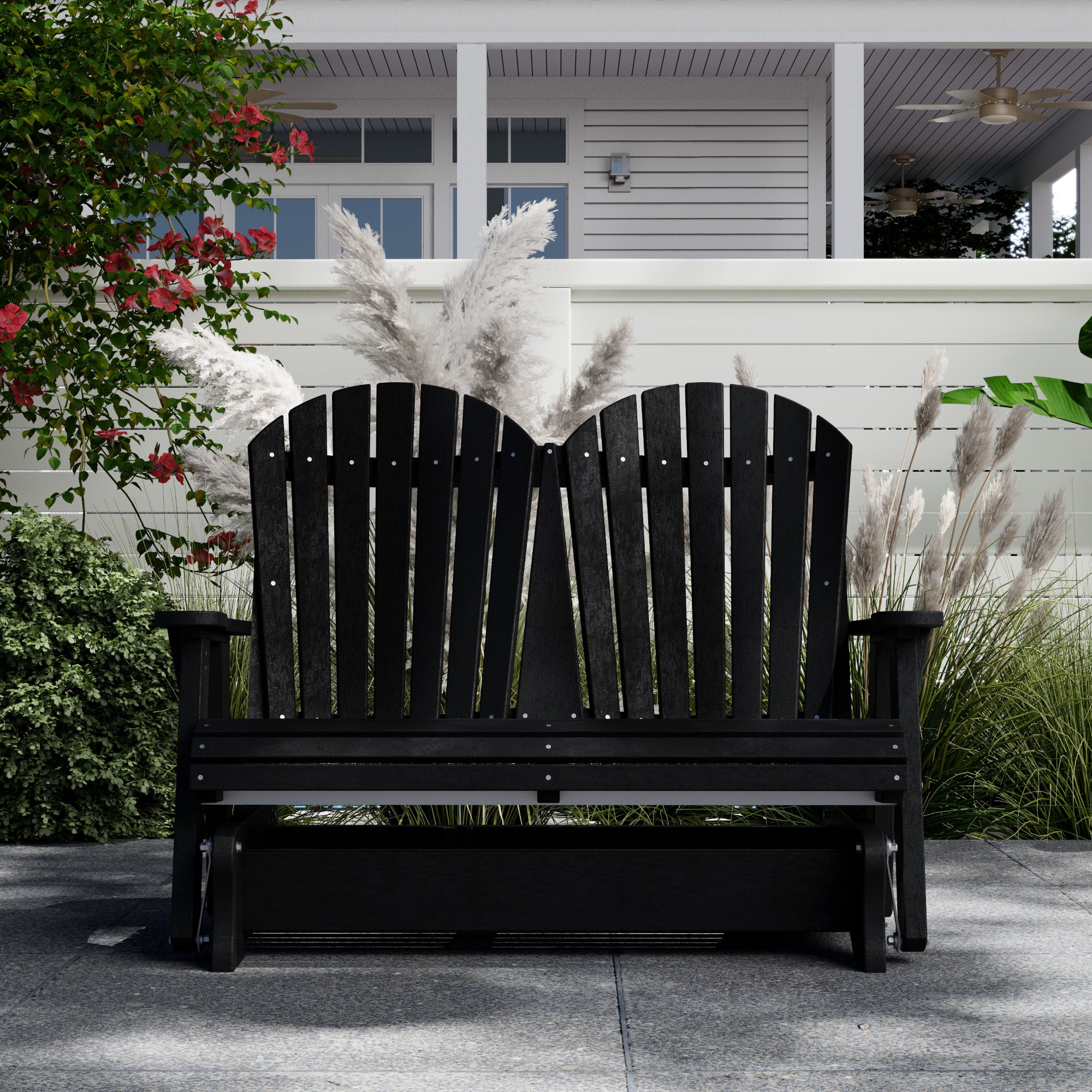 Heritage Double Glider Swing - Heavy Duty Outdoor Porch Swing for Patio, Garden, Backyard - Perfect for Relaxing, Lounging, and Enjoying Nature
