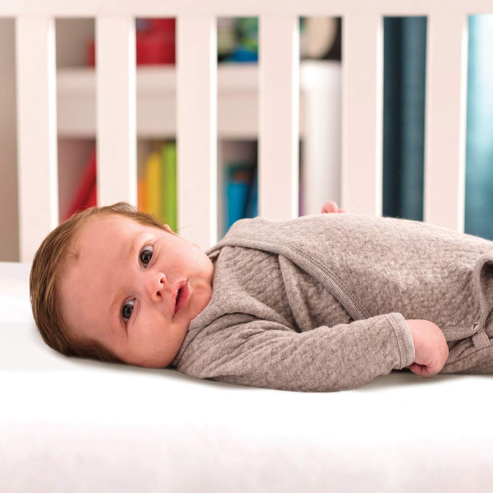Lullaby Earth Organic Baby Crib Mattress - 2-Stage Lightweight Infant & Toddler Mattress | Waterproof, Hypoallergenic, Non-Toxic | Perfect for Nursery, Daycare & Travel Cribs