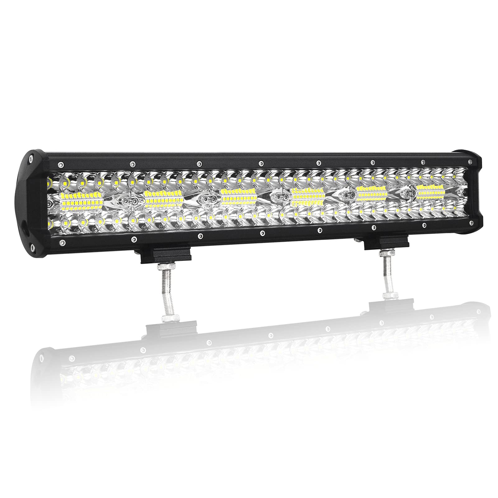 Willpower 17-Inch 46cm 360W LED Light Bar - Triple Row Off-Road Driving Lights with Spot Flood Combo Beam - Waterproof LED Cube Lights for Trucks, ATV, UTV, SUV (12V/24V DC) - Perfect for Night Off-Roading, Camping & Emergency Lighting