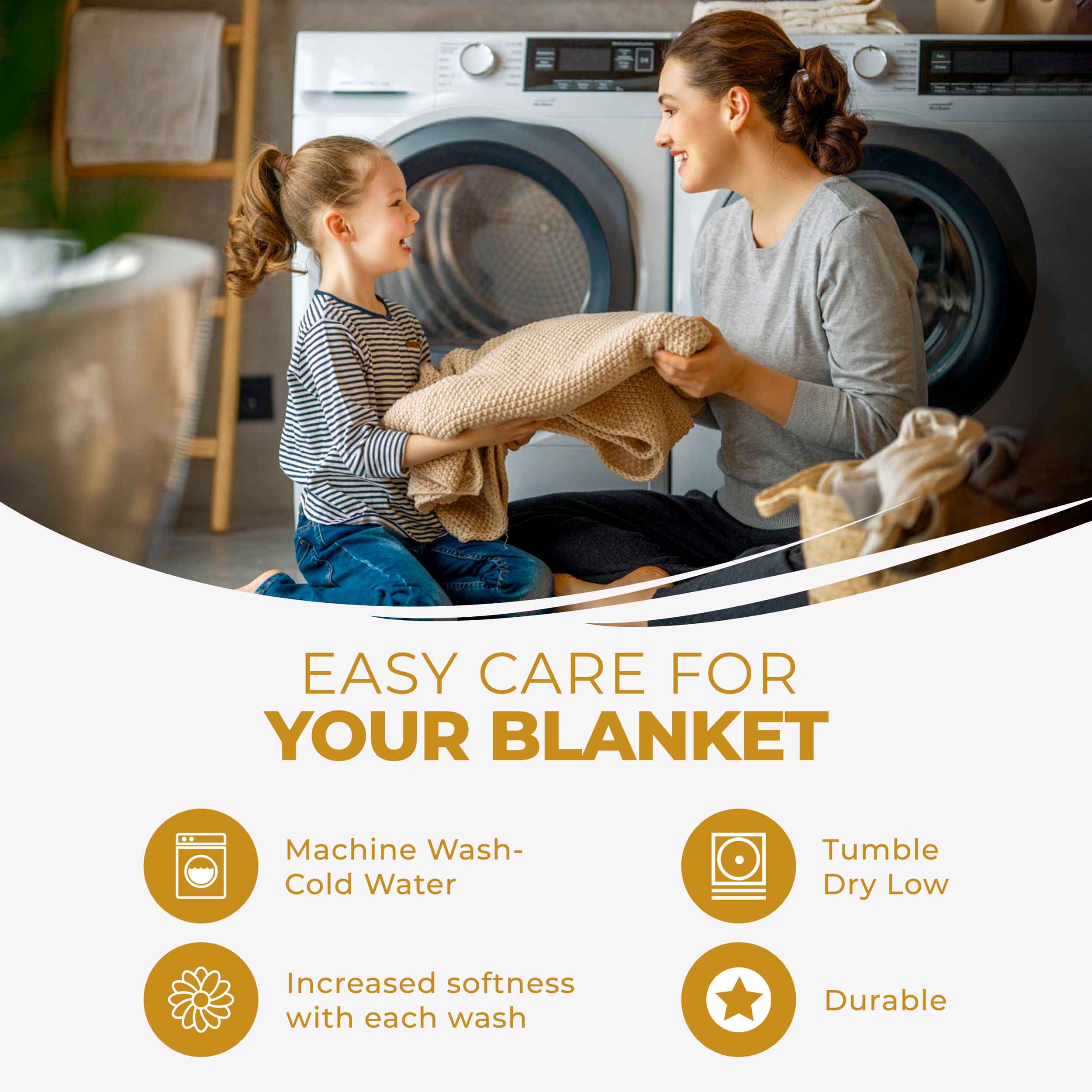 Premium Cotton All-Season Diamond Pattern Bed Blanket & Sofa Throw - Soft Cozy Blanket for Bedroom, Living Room, Travel and Gift Giving