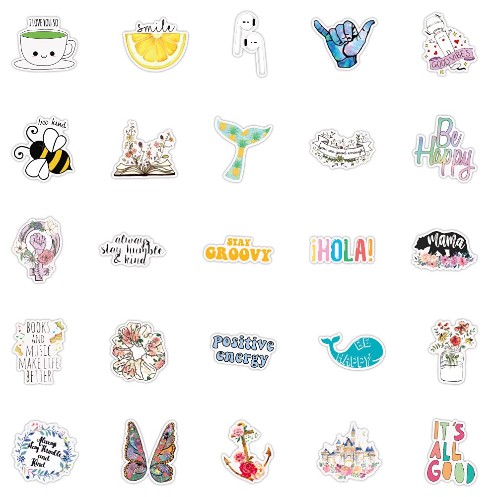 50PCS Cute Cartoon Stickers Pack - Trendy Vinyl Decals for Laptop, MacBook, Water Bottle, Luggage, Snowboard & Bicycle | Waterproof Durable Stickers for Kids & Teens Room Decor, School Supplies & DIY Crafts