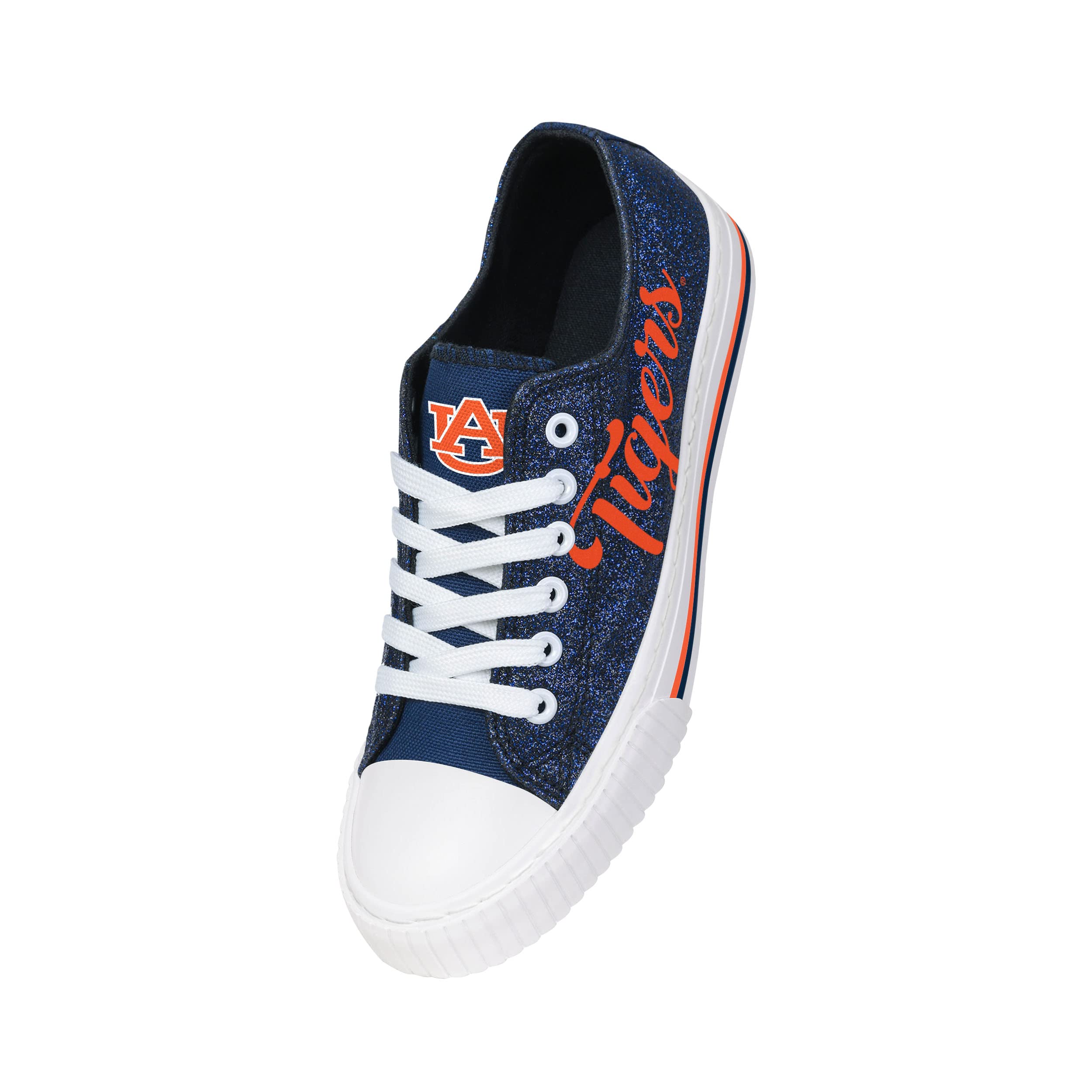 FOCO Women's NCAA College Team Logo Fashion Low Top Canvas Sneakers - Comfortable Casual Shoes for School, Sports & Everyday Wear