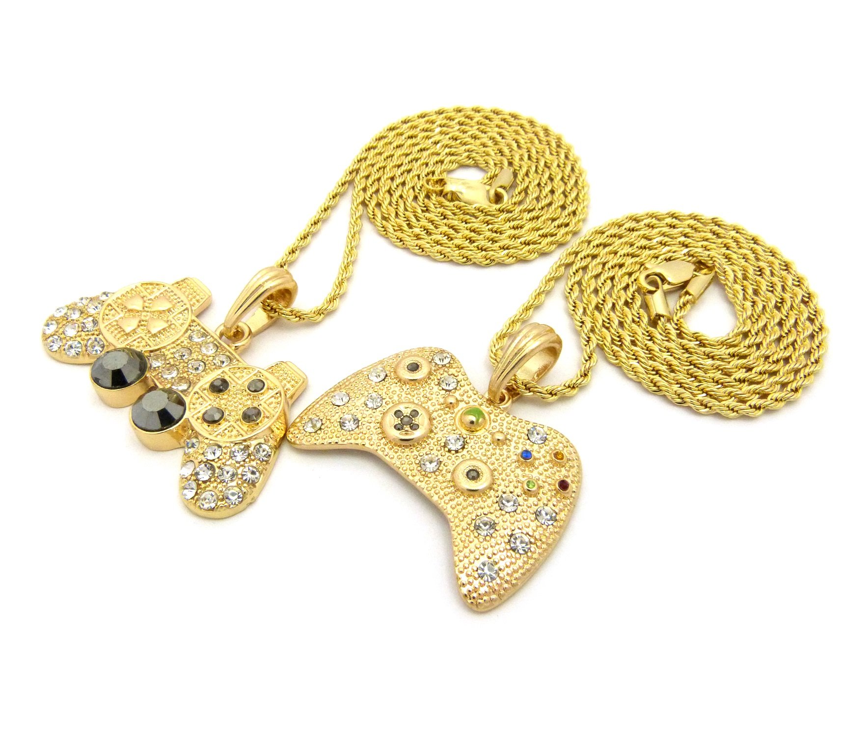 Iced Out Game Controller Pendant with 24