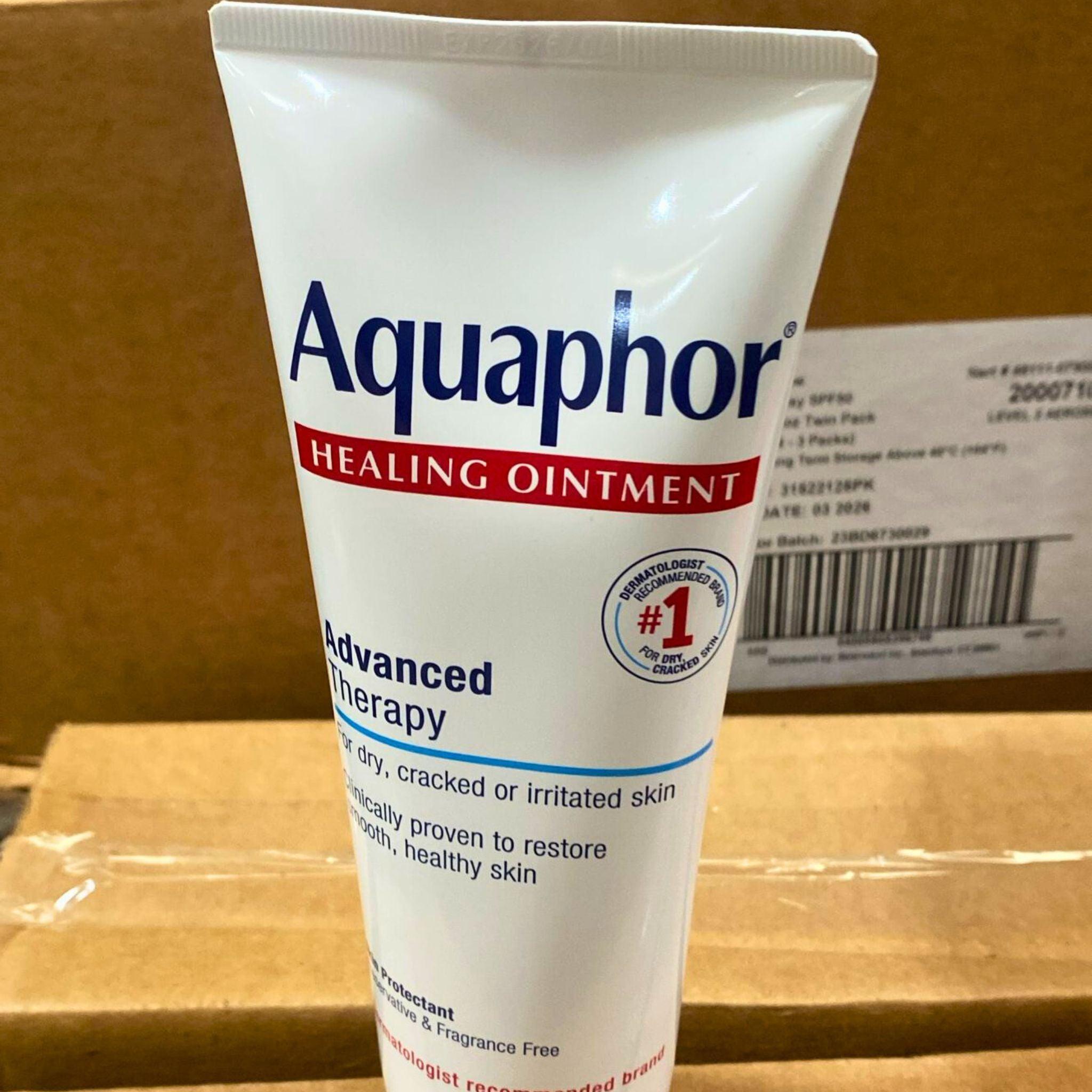 Aquaphor Healing Ointment Advanced Therapy - 7 oz (50 Pack) | Moisturizing Skin Protectant for Dry, Cracked Skin | Perfect for Eczema, Diaper Rash & Minor Wounds