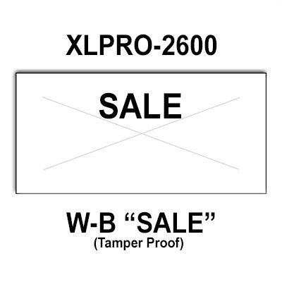 XLPro 2600 Compatible White General Purpose Labels - 216,000 Labels Full Case for XLPRO-26D, XLPRO-26E, 26EA Price Guns - Includes 12 Ink Rollers & Security Cuts - Perfect for Retail, Warehouse, and Inventory Labeling