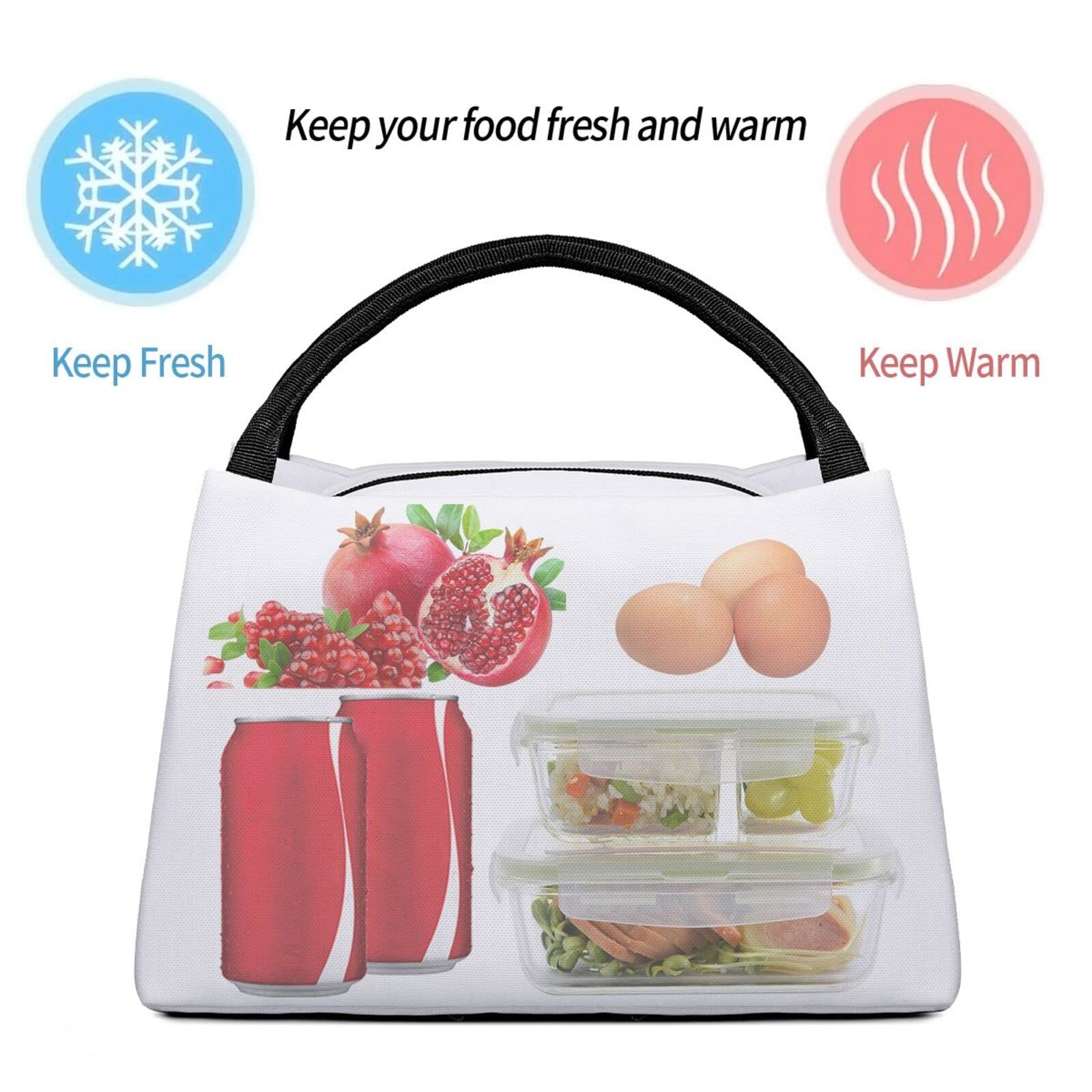 FREEHOTU Insulated Lunch Bags - Reusable Cooler Tote for Work, Picnics & Travel | Forest Animals Mushroom Design | Meal Prep Bag for Women & Men | Perfect for Office, School, Hiking & Outdoor Adventures