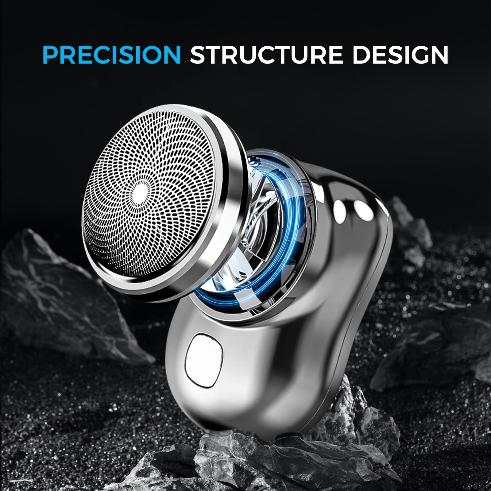 Portable Electric Shaver for Men - Rechargeable, Waterproof Wet/Dry Shaver with Long-Lasting Battery - Perfect for Travel, Gym & Daily Grooming