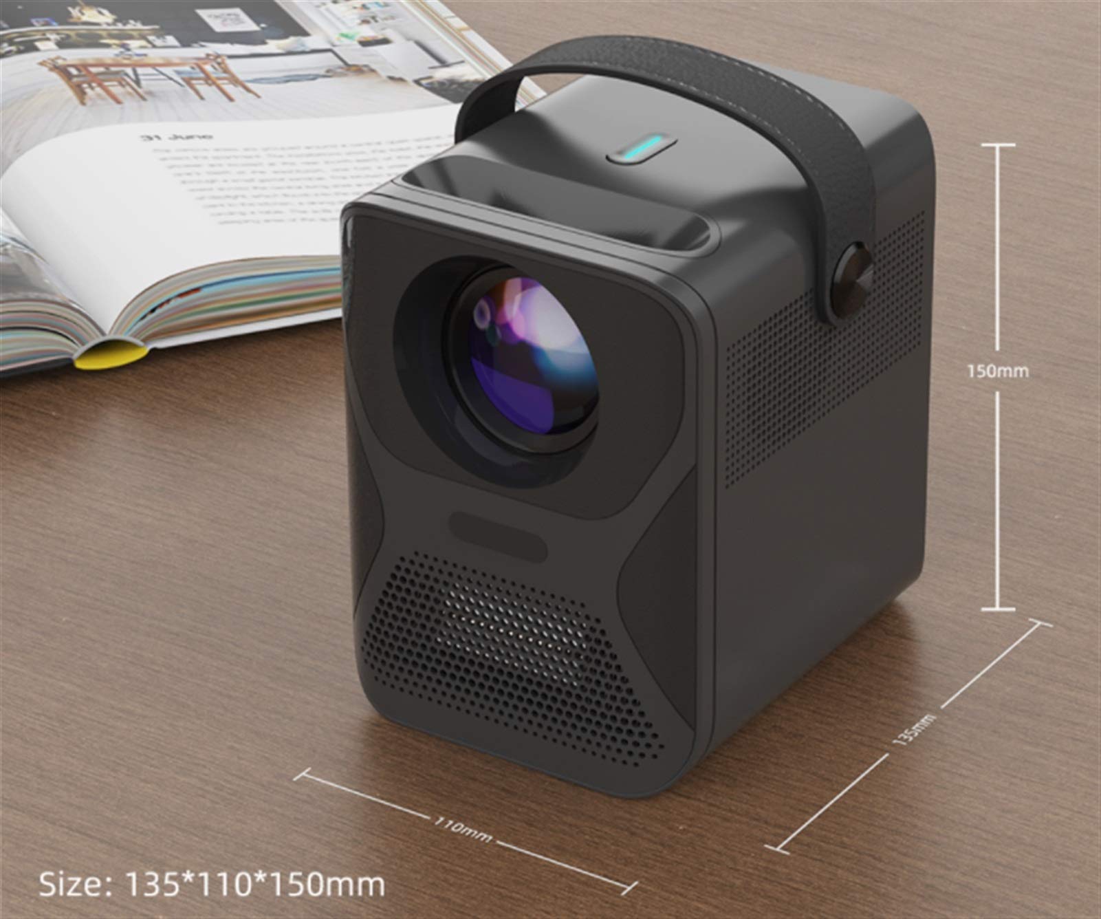 1080P HD LED Mini Projector - Portable Home Theater Projector with 4K Support, WiFi & Mobile Gaming | Perfect for Movie Nights, Presentations & Outdoor Camping (White)