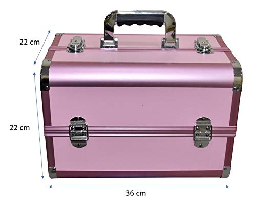 Pride Star Professional Vanity Box - Premium Makeup Organizer with Mirror for Home & Travel | Perfect for Cosmetics, Jewelry & Beauty Essentials Storage