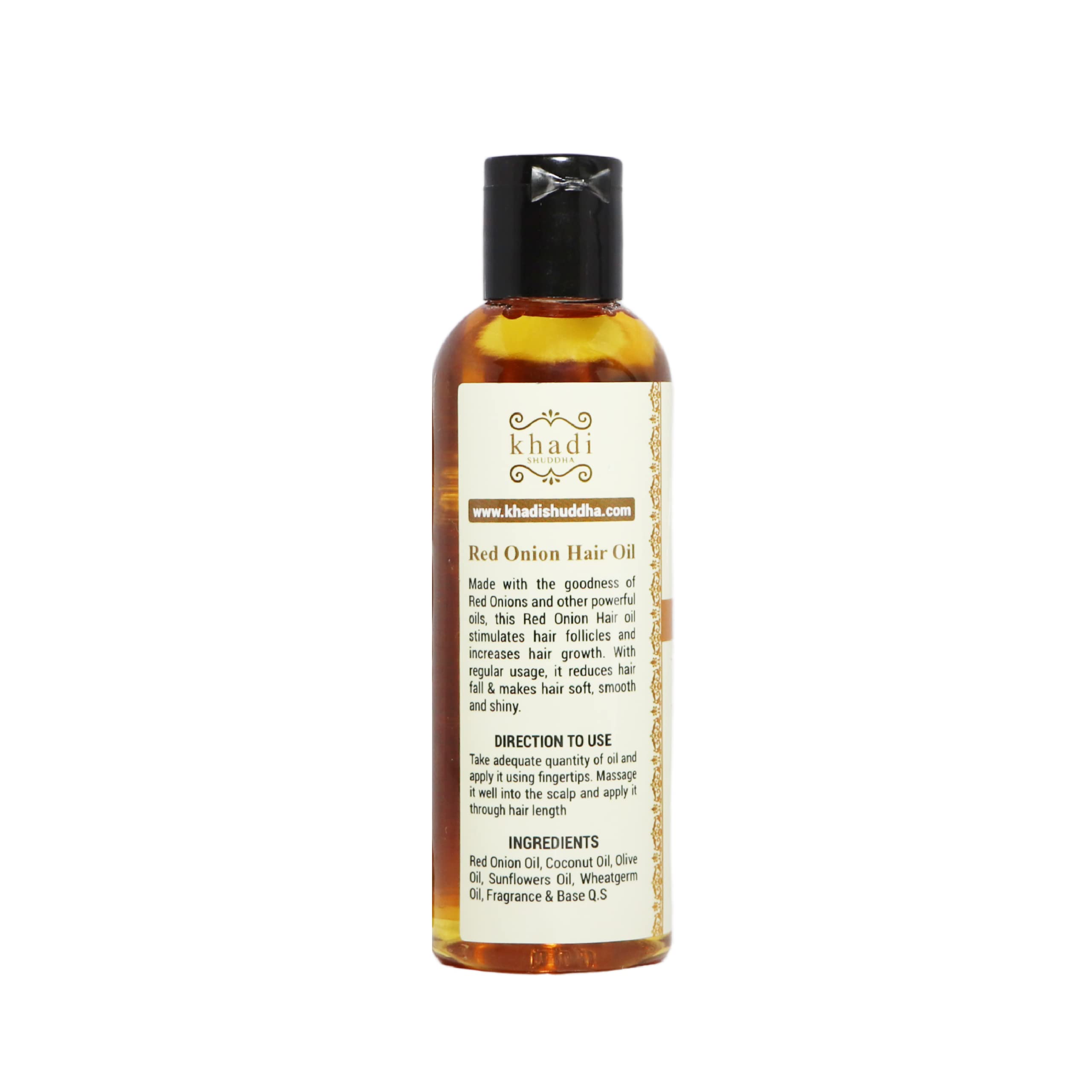 Khadi Shuddha Onion Hair Oil - 100ml | Natural Hair Growth Treatment for Thicker, Stronger Hair | Reduces Hair Fall & Promotes Scalp Health | Perfect for Daily Hair Care Routine & Ayurvedic Hair Treatment