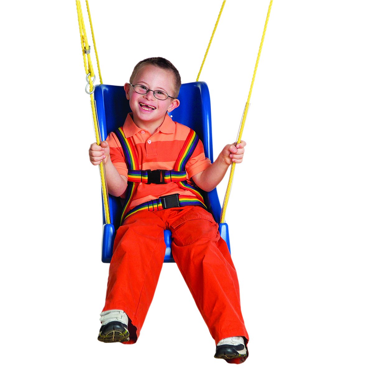 **30-1631 Full Support Swing Seat with Pommel & Rope - Medium Size for Teenagers - Perfect for Playgrounds, Backyards & Outdoor Fun**