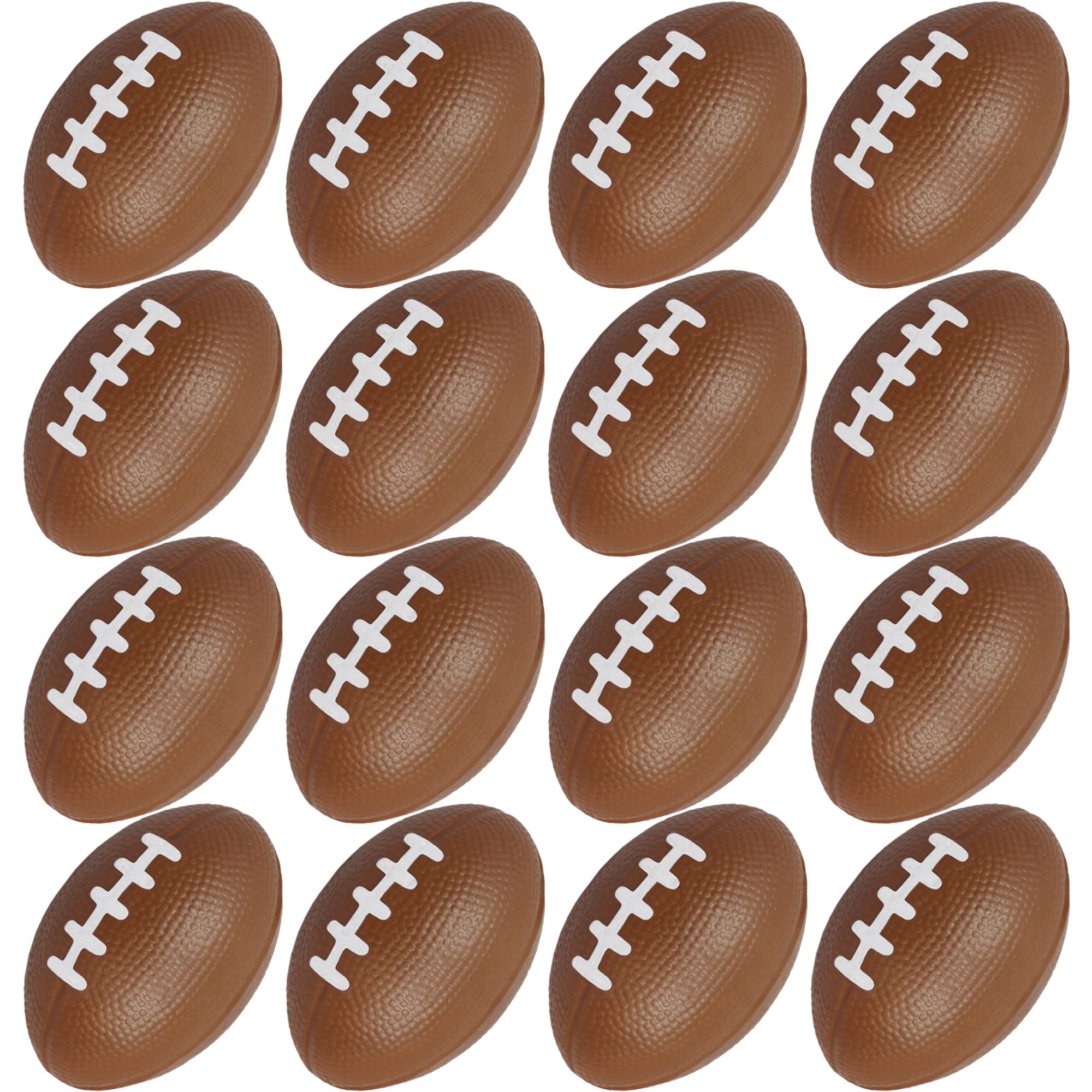 AnapoliZ Mini Foam Footballs 16 Pack - 3.25 Inch Soft Stress Balls for Party Favors, Game Day Decorations & Bulk Sports Toys | Perfect for Football Themed Parties, Tailgating, Office Stress Relief & Kids Play | Small Foam Football Bulk Pack