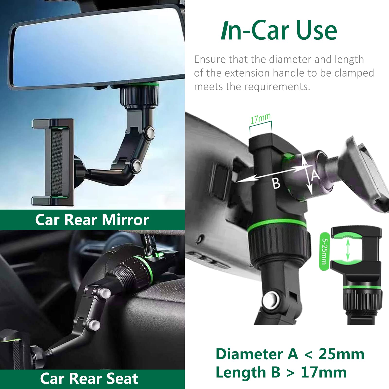 360° Rotating Universal Car Phone Mount Holder for All Smartphones - Secure GPS & Phone Holder for Safe Driving | Perfect for Road Trips, Commuting & Navigation