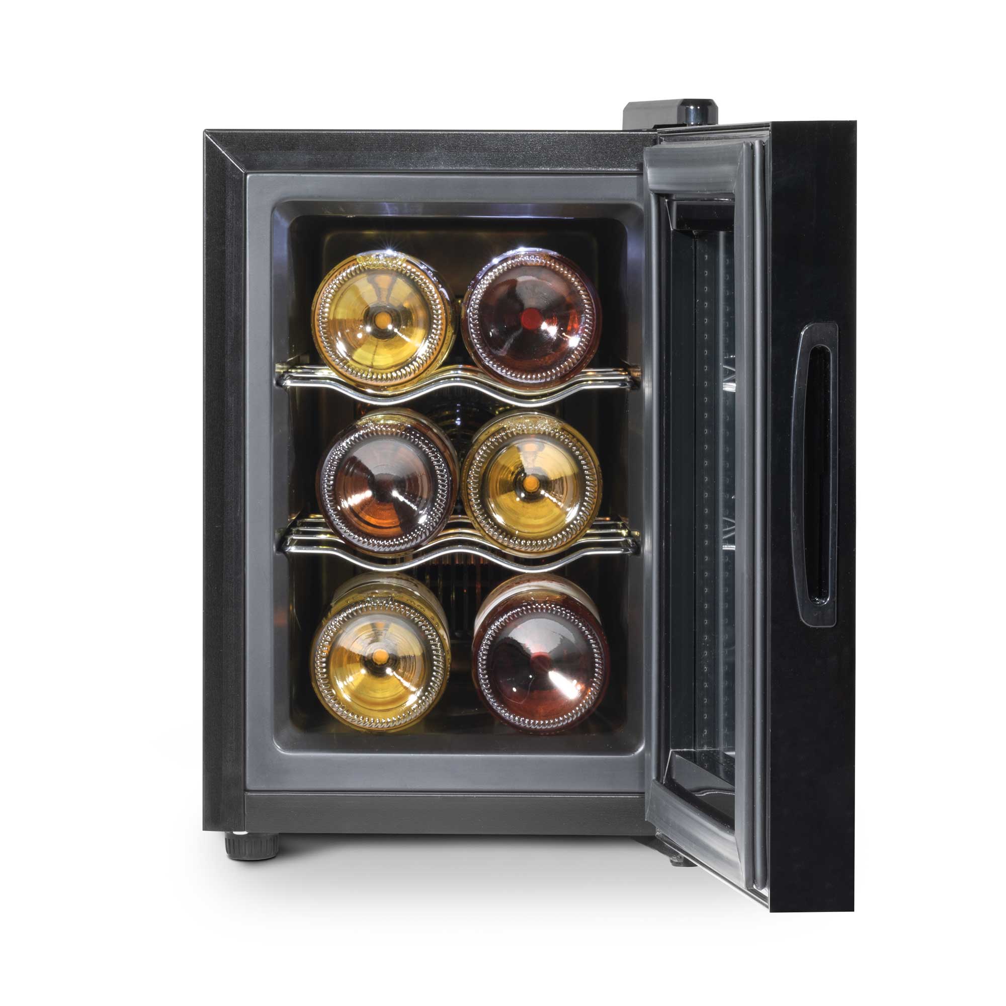 Baridi 6 Bottle Thermoelectric Wine Cooler with Touch Controls - Compact Tabletop Design (5-18°C Temperature Range) | Perfect for Home Bars, Kitchen Countertops & Small Spaces