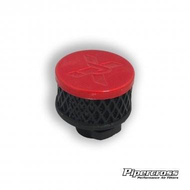 Pipercross Red Rubber Crank Case Breather Filter (C9024R) - High Performance Engine Air Filter for Cars & Motorcycles - Perfect for Racing, Off-Road & Street Use
