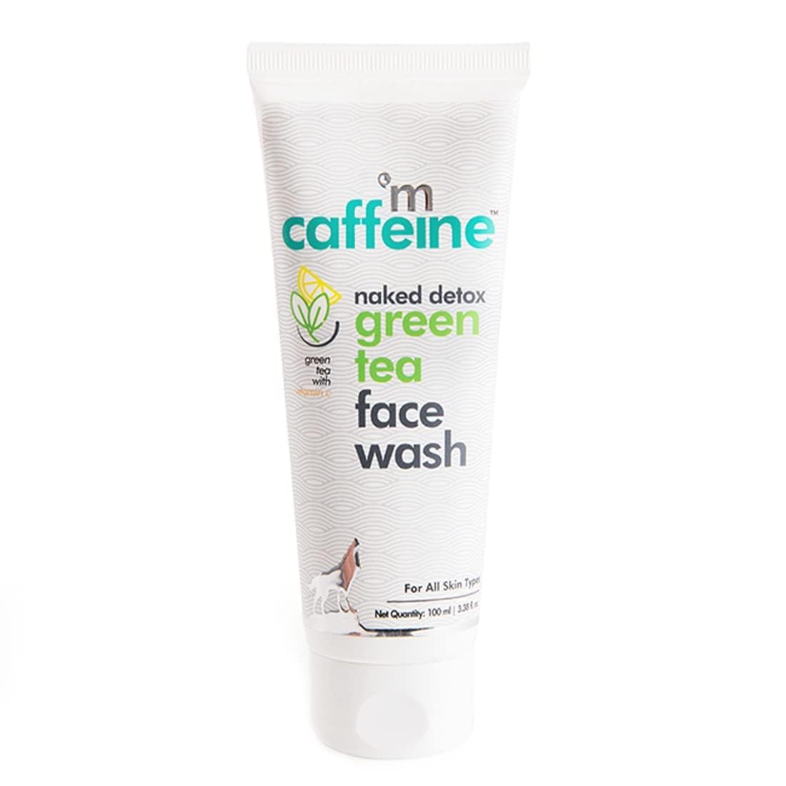 Vitamin C Face Wash with Green Tea & Hyaluronic Acid - Oil Control Cleanser for Oily, Normal & Dry Skin | Antioxidant-Rich Natural Facial Cleanser (100ml) - Perfect for Morning & Night Skincare Routine