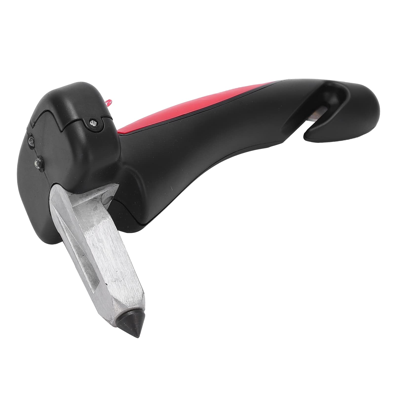 Pokerty9 Safety Door Hammer Bar - 480mAh Battery Car Door Handle Hammer with LED Light for Emergency Escape, Hiking & Outdoor Adventures (Black)