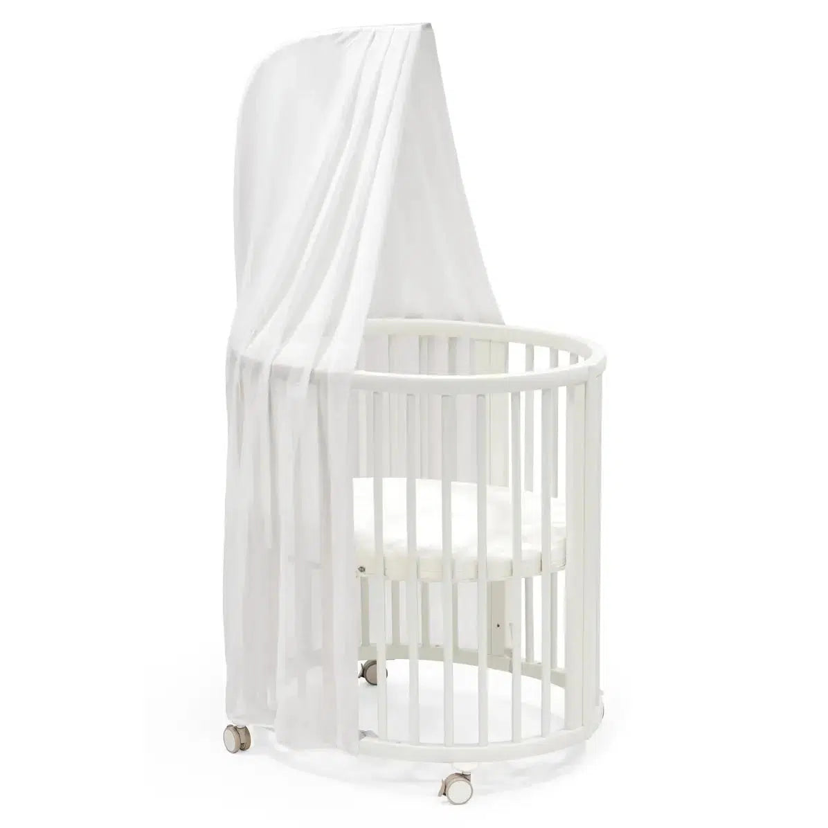 Stokke Sleepi Mini Crib Bundle with Mattress V3 - White | Modern Nursery Bed for Newborns & Infants | Perfect for Small Spaces & Co-Sleeping
