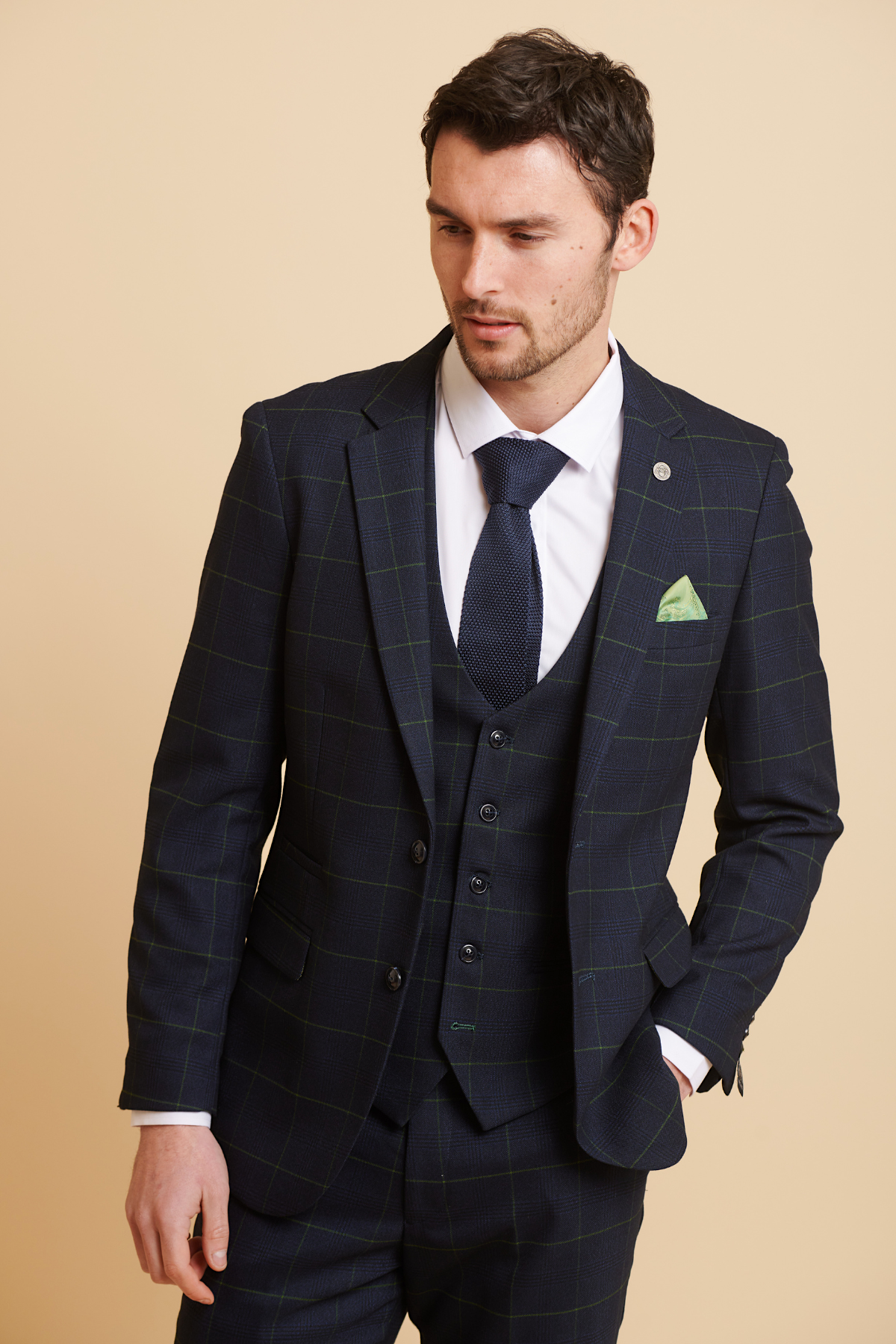 Everton FC James Tarkowski Navy Green Check Suit - Official EDINSON Football Jersey for Match Day & Fan Events
