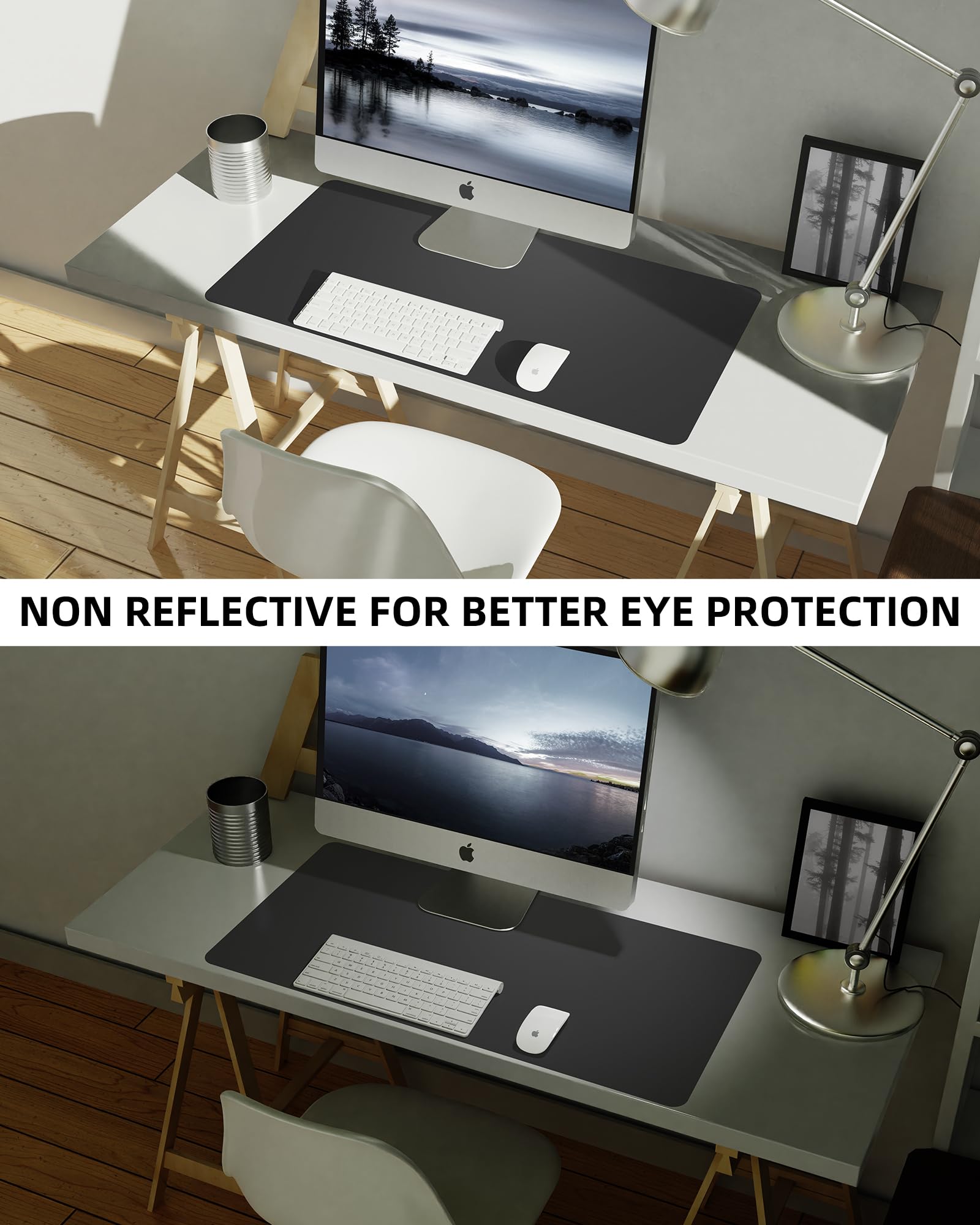 Premium PU Leather Desk Pad Blotter - Non-Slip Large Office Desk Mat (35