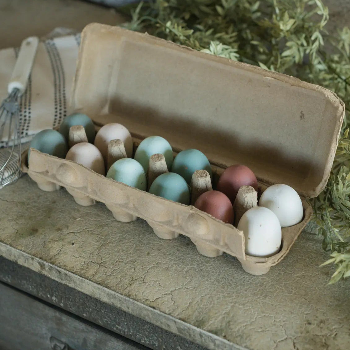 12 Colorful Hand-Painted Wooden Easter Eggs - Perfect for Easter Decorations, Spring Crafts, and DIY Home Decor