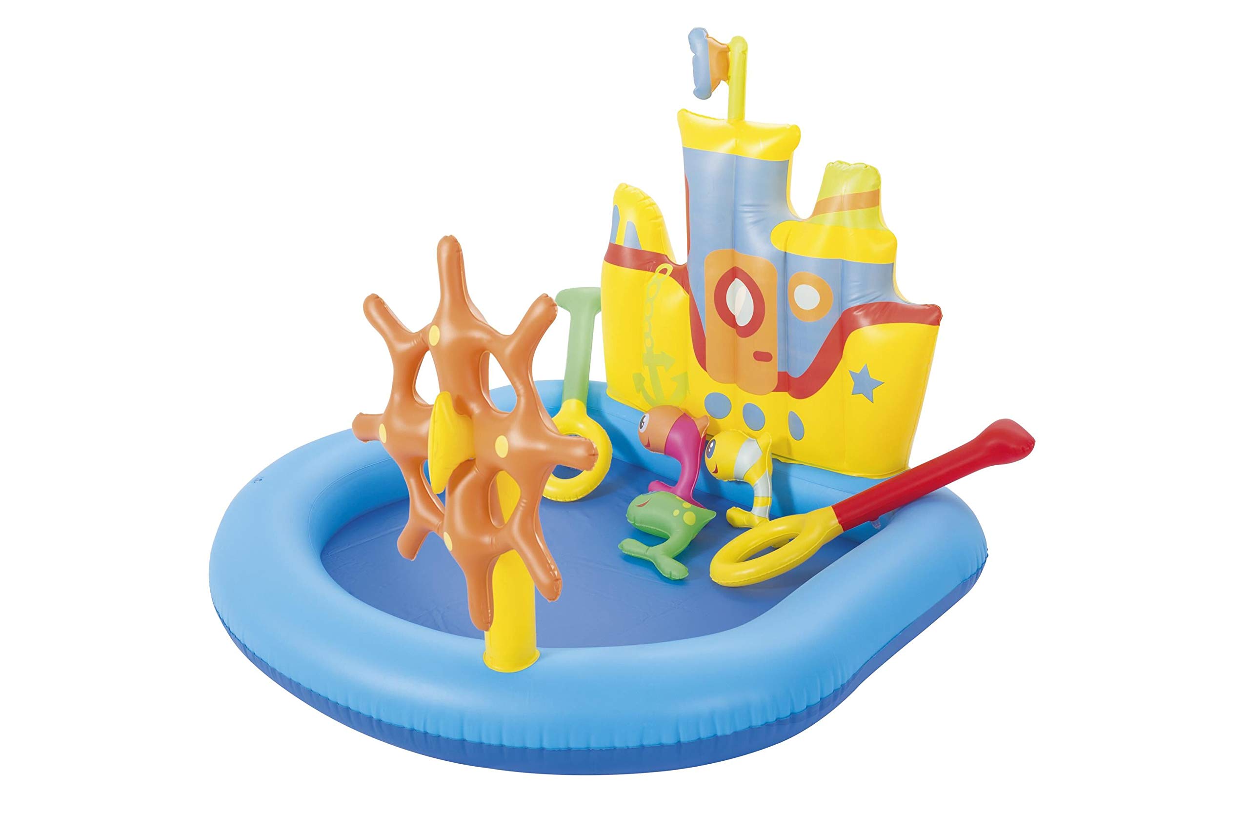 Inflatable Splash Pad for Kids - 6pc Water Play Mat for Backyard Summer Fun - Toddler Water Toy