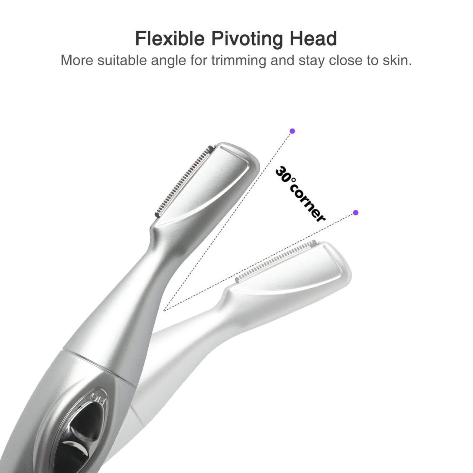 Women's Facial Razor & Eyebrow Trimmer Set - Electric Eyebrow Razor for Smooth Skin with Brush & Storage Bag - Perfect for Eyebrow Shaping & Facial Hair Removal at Home