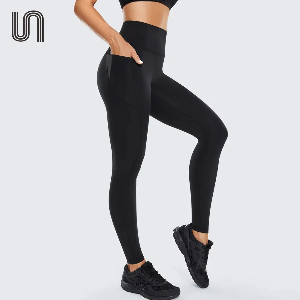 25 Inch High Waisted Naked Feeling Yoga Pants for Women - Elastic Cargo Workout Leggings with Hips Lifting Design | Perfect for Gym, Running & Casual Wear