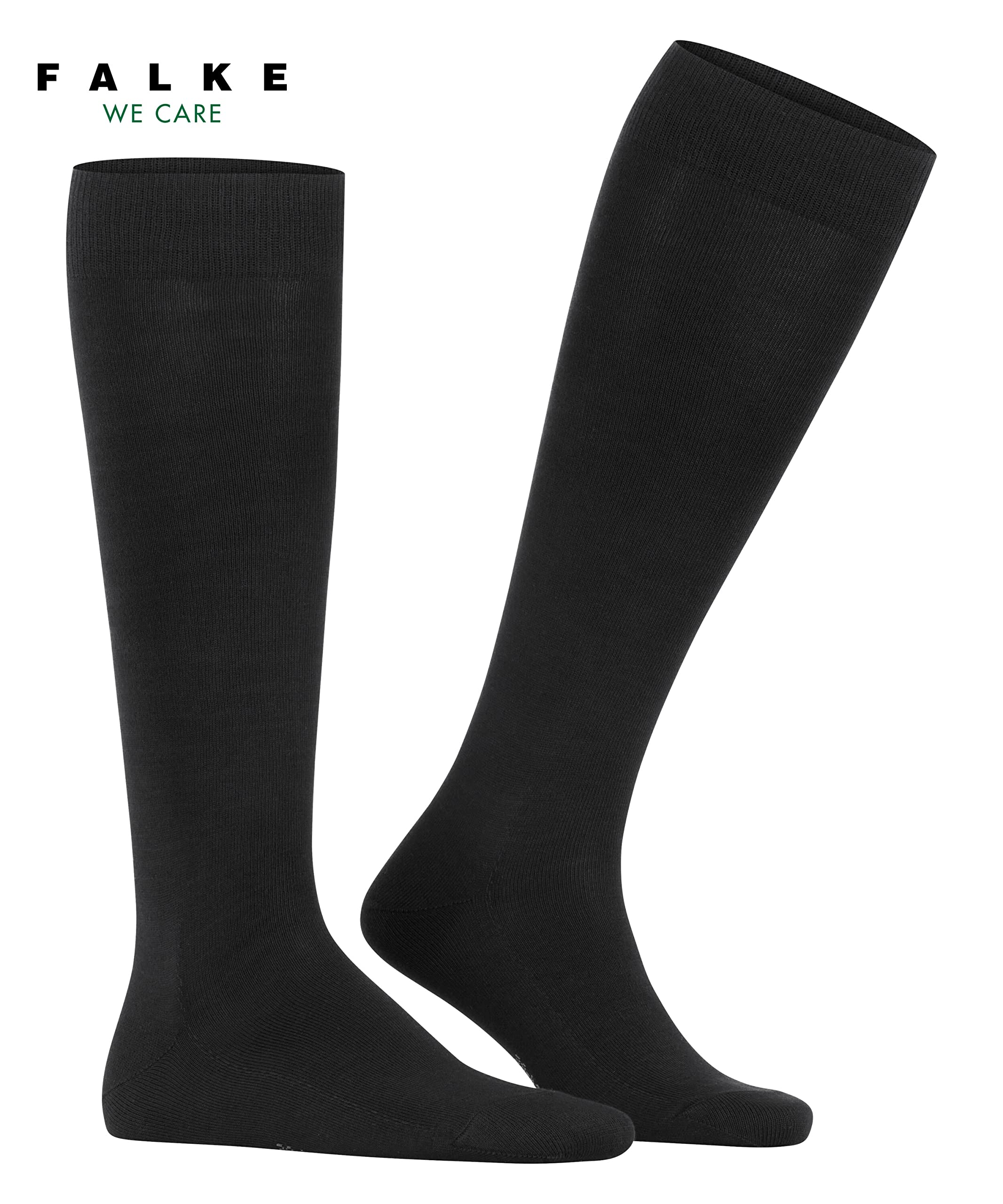 FALKE Men's Knee High Cotton Socks - 1 Pair, Sustainable & Comfortable for Casual Wear, Hiking & Outdoor Activities