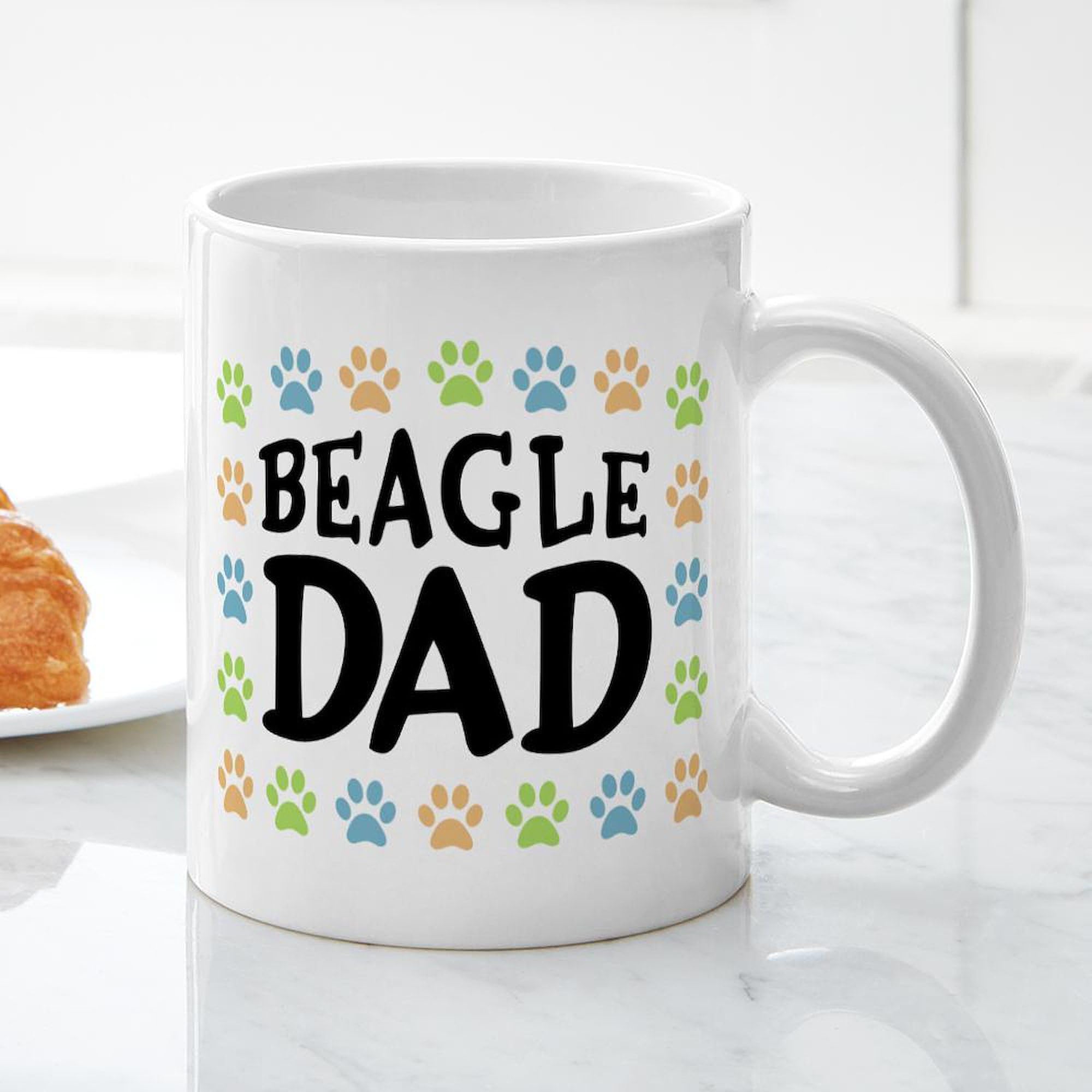 Beagle Dad 11 oz (325 ml) Ceramic Coffee Mug - Perfect Gift for Dog Lovers, Fathers Day & Office Use - Microwave & Dishwasher Safe