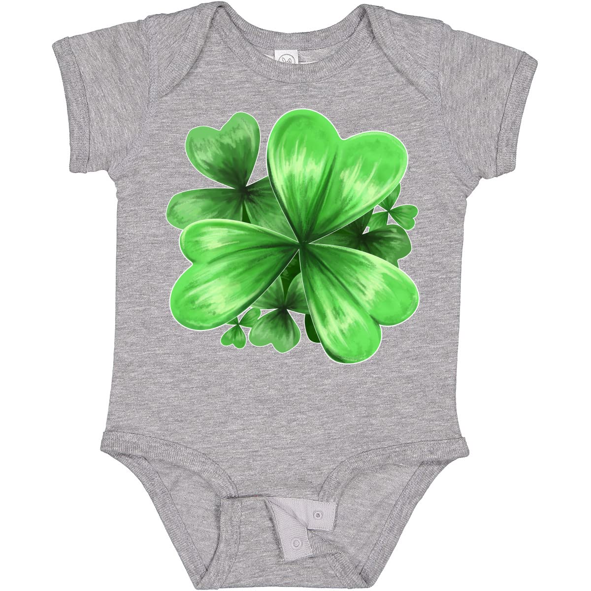 Inktastic Painted Clover Patch Shamrocks Baby Bodysuit - St. Patrick's Day Outfit for Boys & Girls | Cute Irish-Themed Onesie for Infants & Toddlers | Perfect for St. Paddy's Day Celebrations, Photos & Gifts
