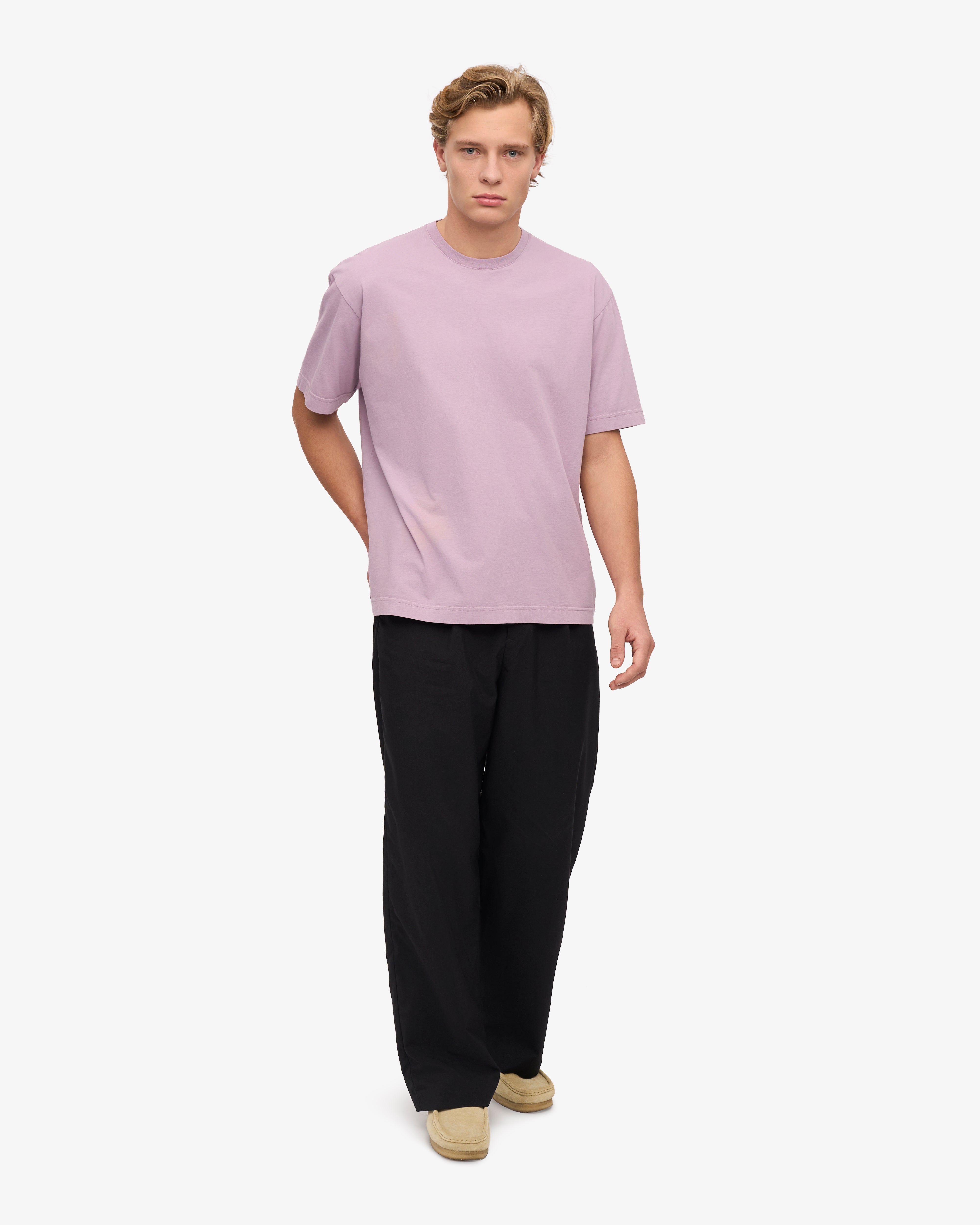 Organic Oversized T-Shirt for Women - Soft & Comfortable Pearly Purple Cotton Tee - Perfect for Casual Wear, Lounge & Everyday Outfits