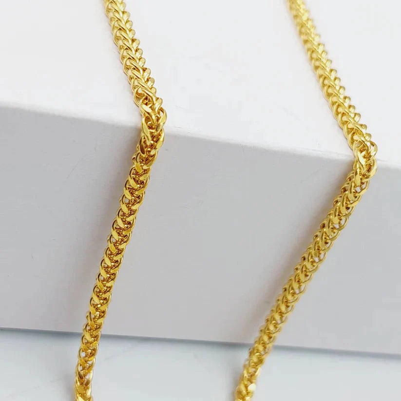 50cm Franco Medium Thickness Chain Necklace for Women - Stainless Steel Dainty Layering Jewelry - Perfect for Everyday Wear, Gift Giving & Special Occasions