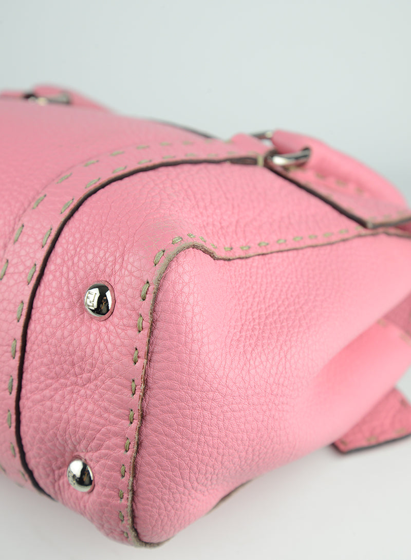 Fendi Selleria Leather Handbag in Pink - Luxury Women's Crossbody Bag for Work, Travel & Everyday Use