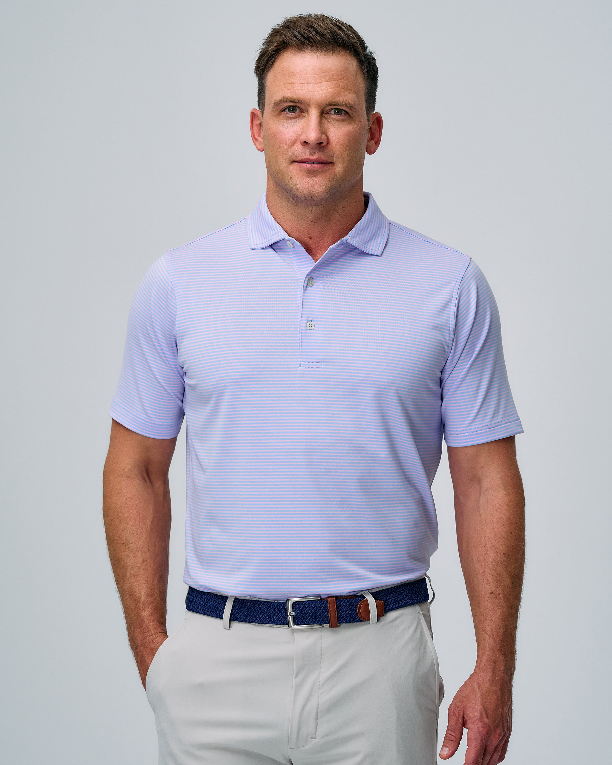 Bryant Stripe Polo Shirt for Men - Classic Cotton Casual Wear for Office, Golf & Outdoor Activities