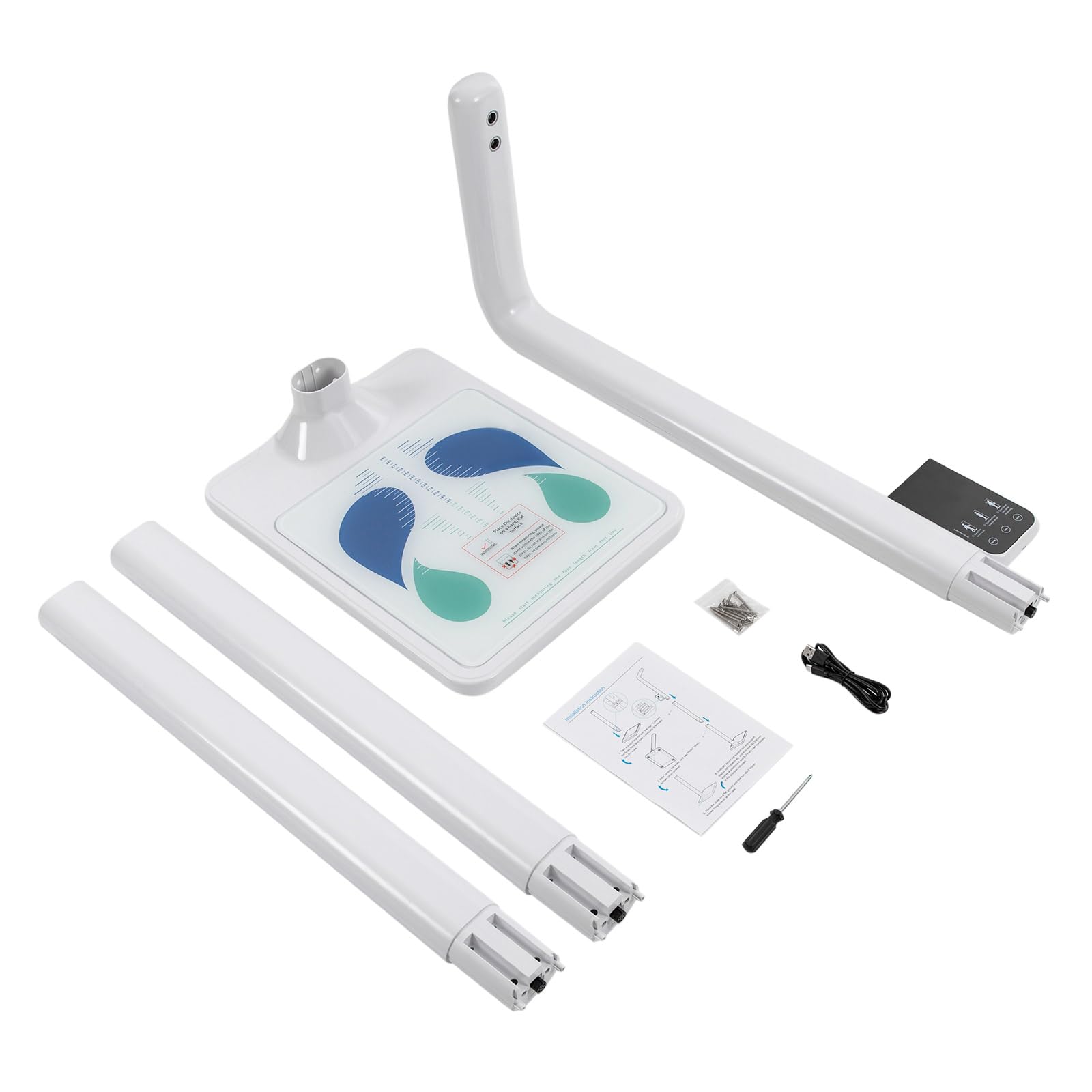 Professional Medical Scale for Doctors - Digital Body Weight and Height Measurement with Body Fat Analysis, Touchless Sonar Stadiometer for Clinics, Hospitals & Home Health Monitoring