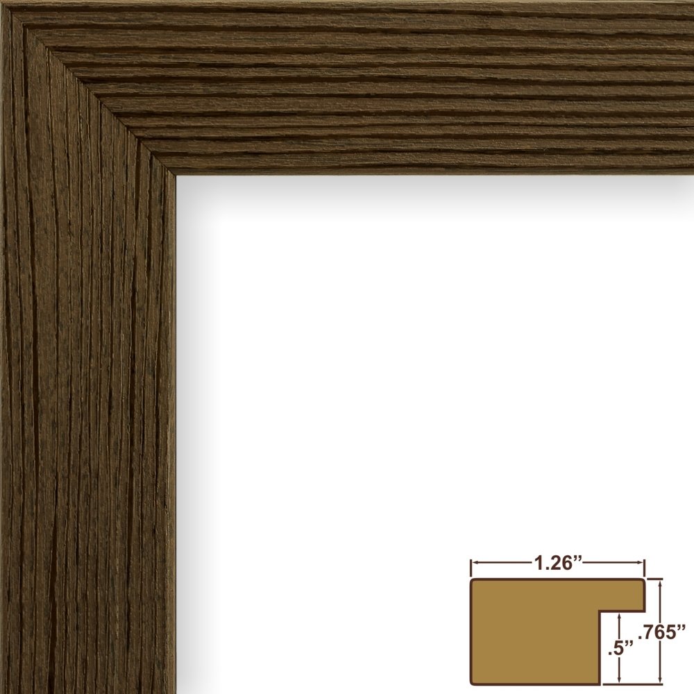 Craig Frames 76656953 20x20 Inch Modern Brown Picture Frame Set of 4 - Perfect for Wall Decor, Photo Displays, and Home Office Art Gallery