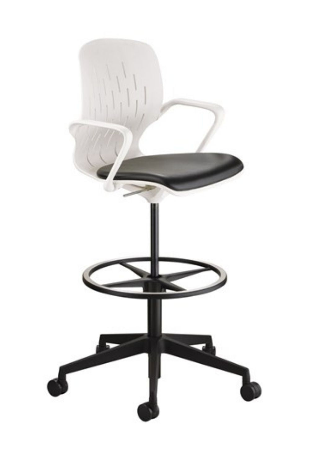 Safco 7014 Shell Extended Height Adjustable Office Chair - Ergonomic Design for Home & Office Workspaces, Perfect for Desks, Standing Workstations & Conference Rooms