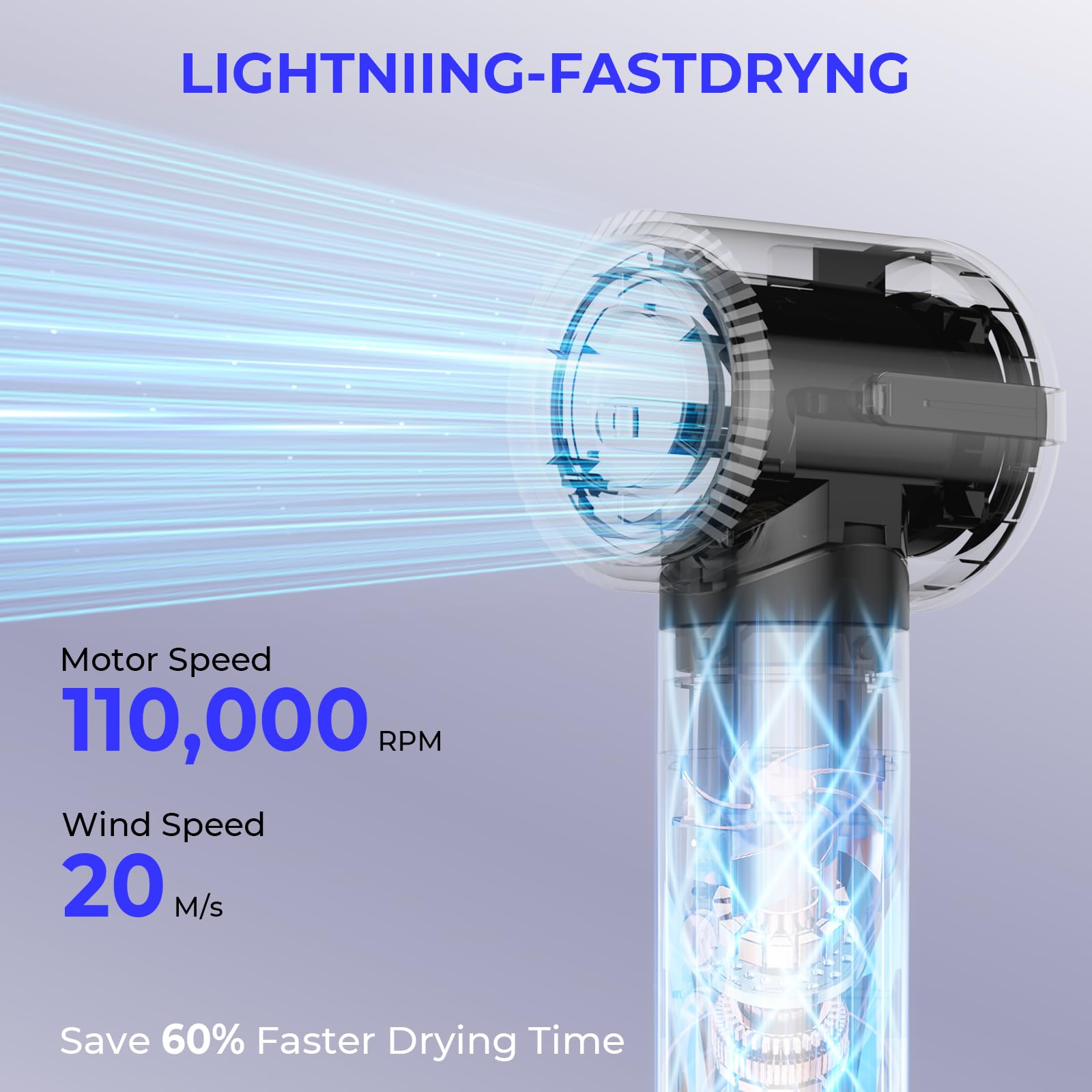 Yitrust Professional Ionic Hair Dryer Brush - 11000 RPM Hot Air Styler with Auto-Rotating Curling Brush | 7-in-1 Multifunctional Hair Tool for Blow Drying, Styling & Creating Curls | Perfect for Home Use, Salon Styling & Travel Hair Care