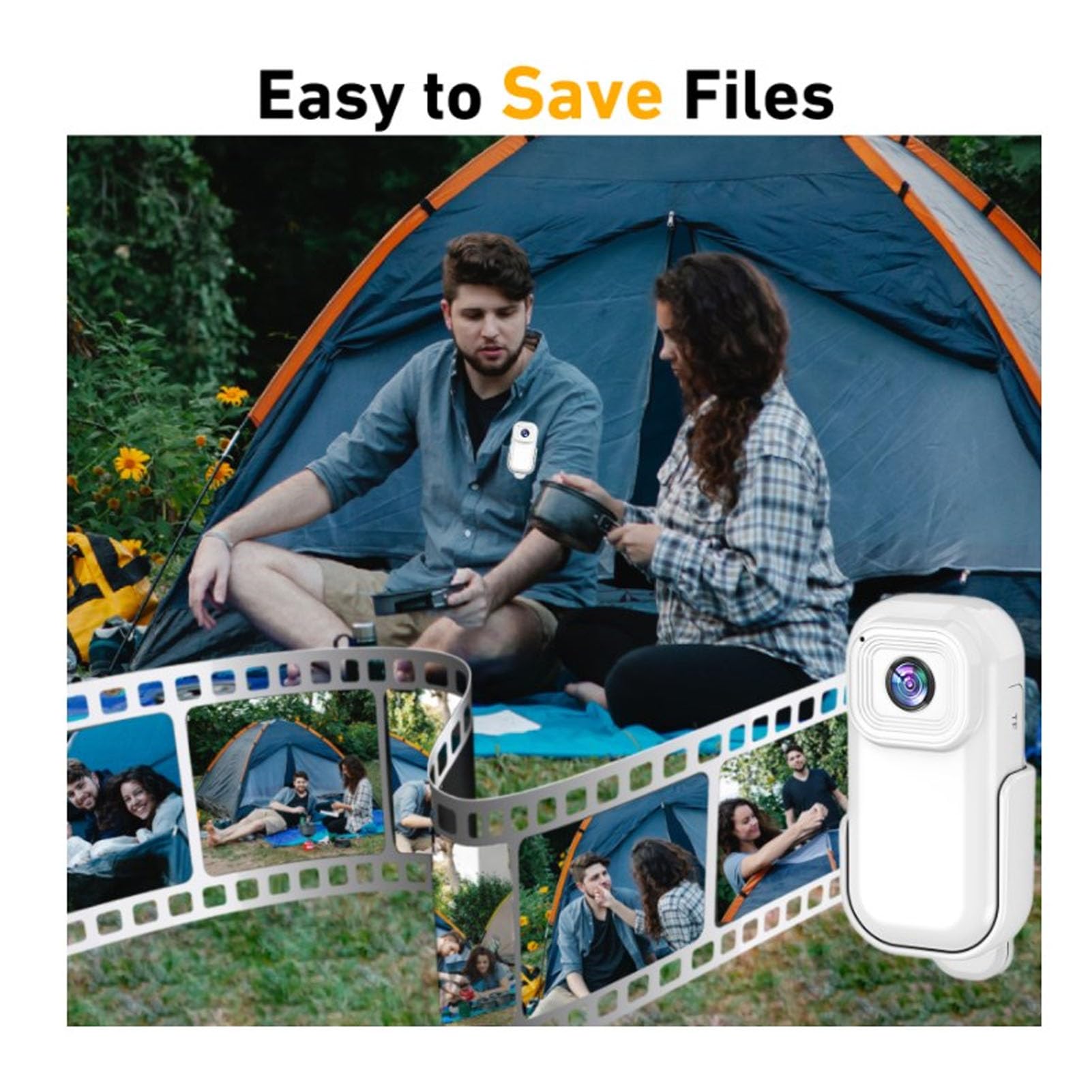 Elprico 1080P Wearable Camera with WiFi for Home & Outdoor Security