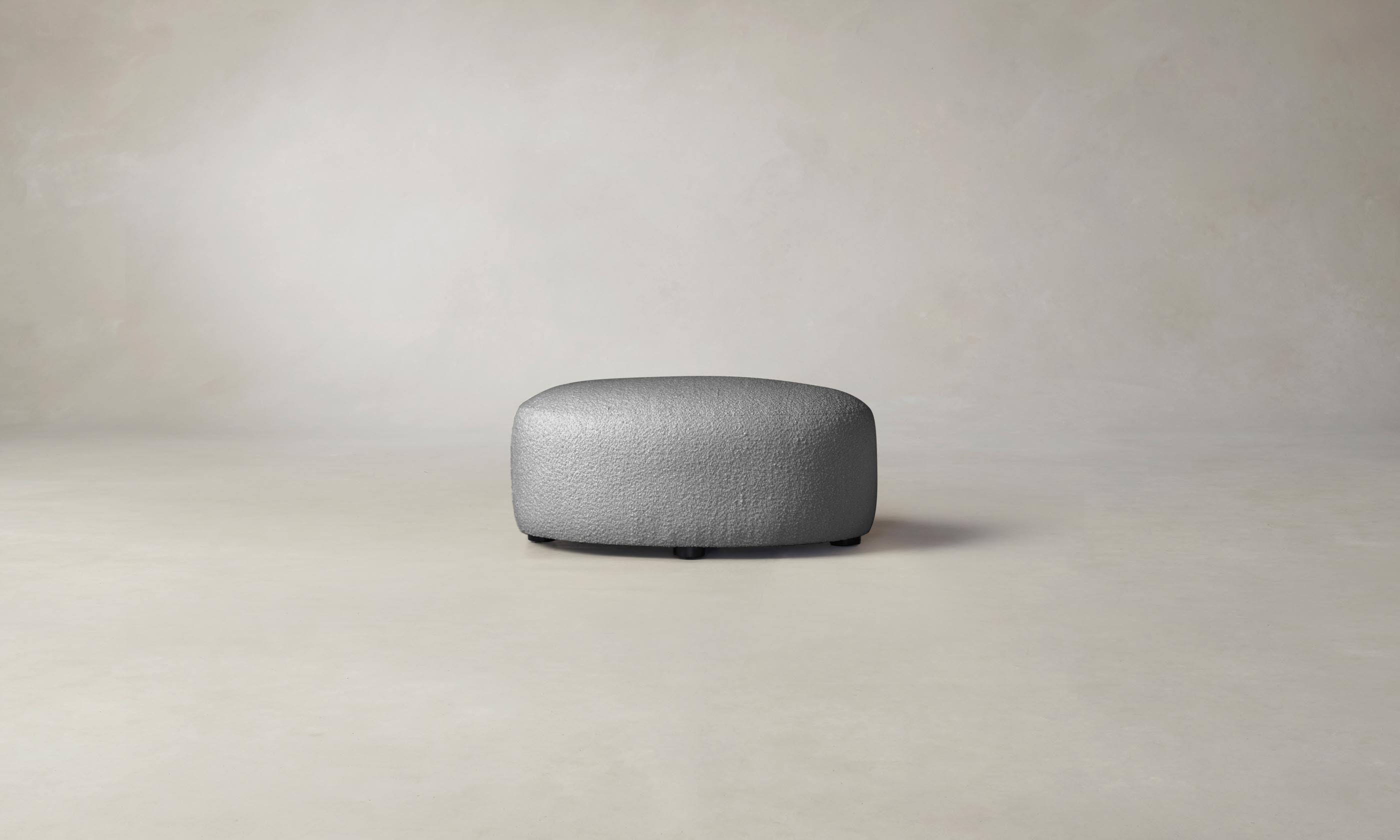Stylish Chelsea Ottoman with Italian Bouclé Fabric & Waterfall Edge - Perfect for Living Room, Bedroom, or Office Decor