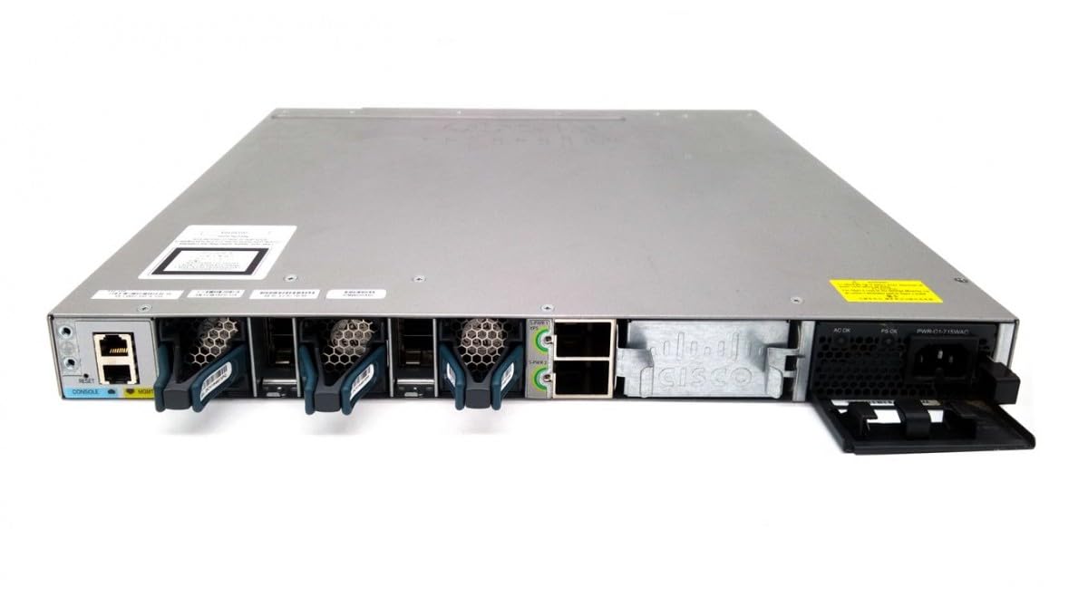 Cisco WS-C3850-24P-S 24 Port PoE Gigabit IP Base Switch | Renewed | Ideal for Small Business Networks & Office IT Infrastructure