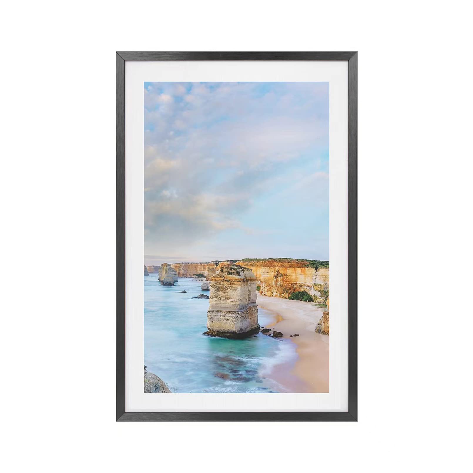 Wyooxoo 11x17 Picture Frame - Black Aluminum Poster Frame with Plexiglass, Display 9x15 Photos with Mat or 11x17 Without Mat - Perfect for Wall Gallery, Home Decor, Office & Artwork Display (11