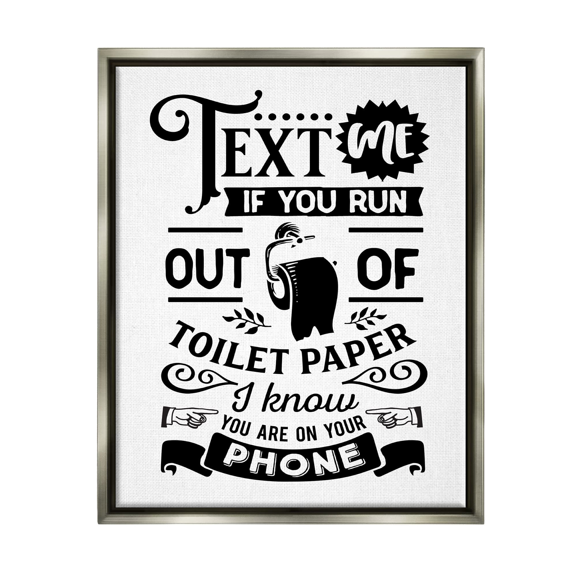 Stupell Industries Vintage Text Toilet Paper Bathroom Sign - Rustic Wall Decor for Powder Room, Farmhouse & Modern Homes | Perfect for Bathroom, Guest Room & Apartment Decor