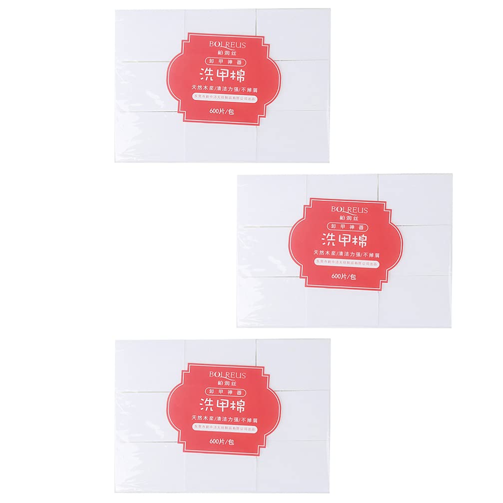 HEALLILY Nail Polish Remover Pads - 3 Bags of Non-Woven Fabric Nail Cleaning Wipes for Quick & Gentle Polish Removal | Perfect for Manicures, Pedicures & At-Home Nail Care