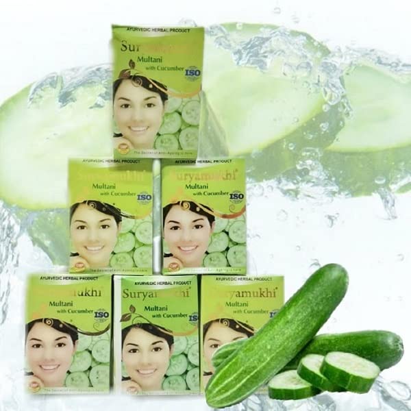 Organic Multani Mitti Clay Powder for Face Pack - Cucumber Flavor | Bio Organic Fullers Earth Clay for Glowing Skin | Combo Pack for DIY Skincare & Spa Treatments at Home