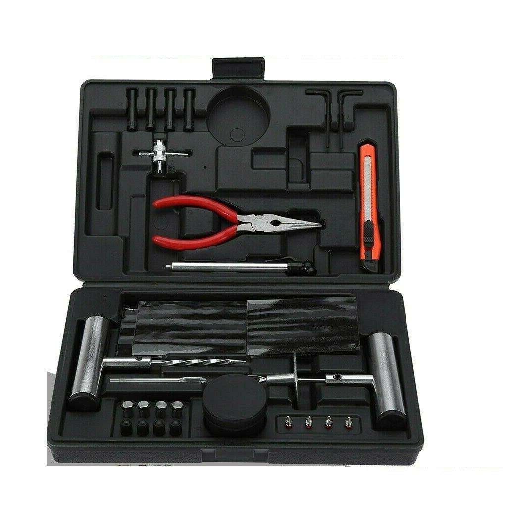 64-Piece Tire Repair Kit for Cars & Trucks - DIY Plug & Patch Set for Tubeless Tires - Emergency Roadside Flat Tire Fix - Jikkolumlukka Brand (Perfect for Road Trips, Off-Roading & Daily Commutes)